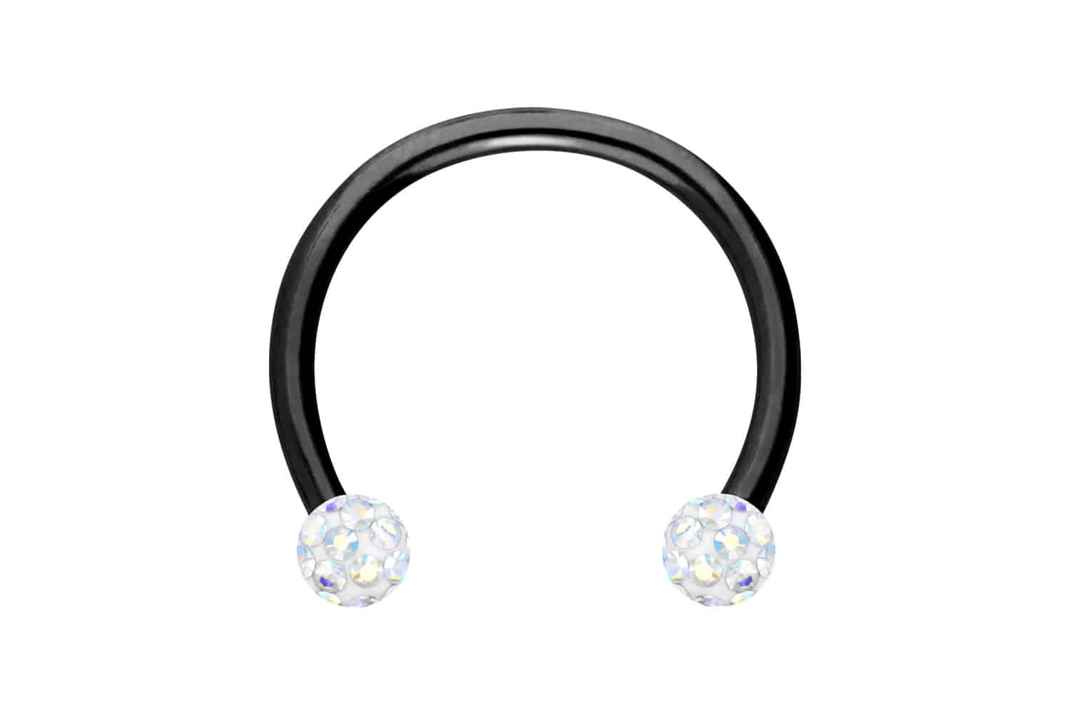 Titan Hufeisenring Piercing EPOXY-KUGELN